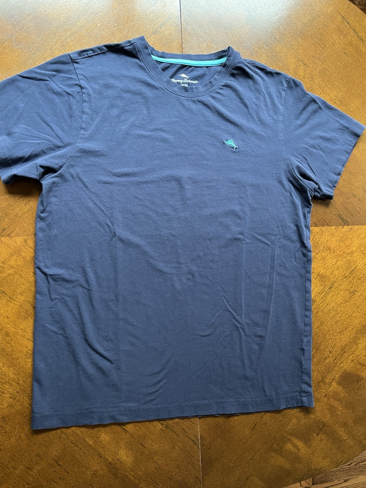 Tommy Bahama Short Sleeve Crew Neck T-shirt ~ Premium Cotton ~ Men’s M Navy Blue