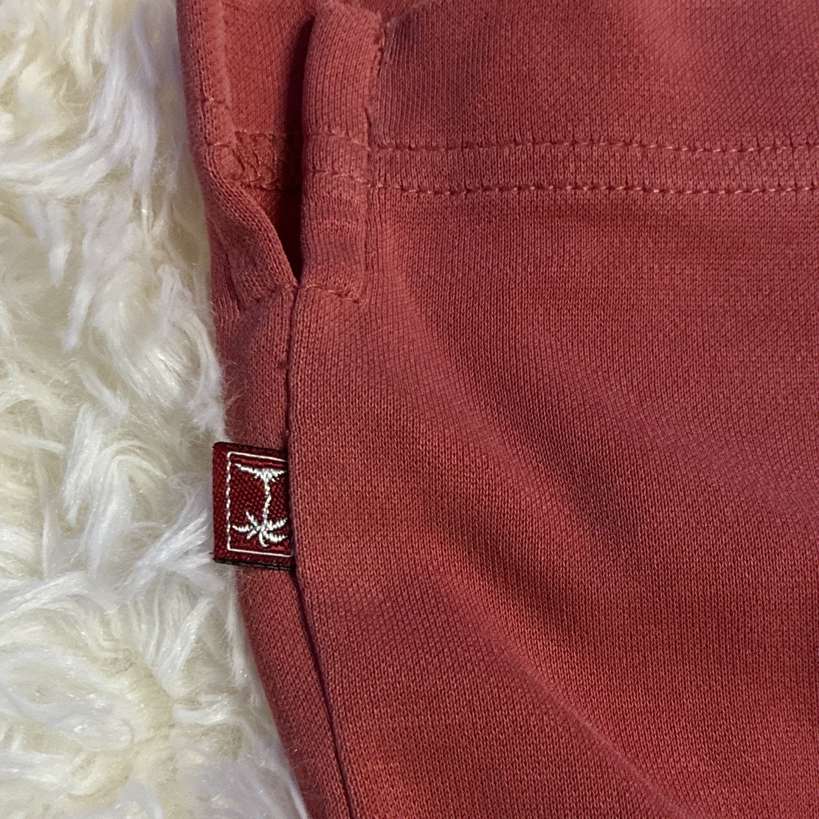 Tommy Bahama Men’s Light Red Solid Crew Neck Short Sleeve Logo Knit T-Shirt XL