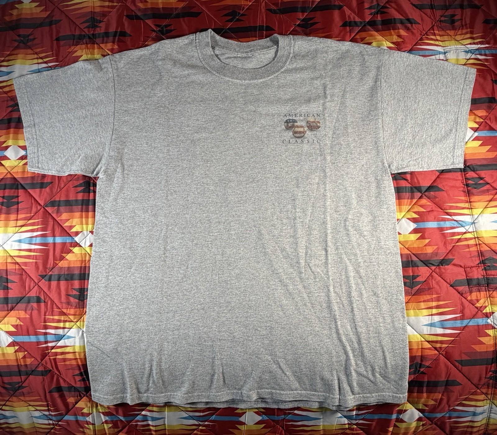 Gildan Mens American Classic Baseball T-Shirt Gray XL Sports Summer America