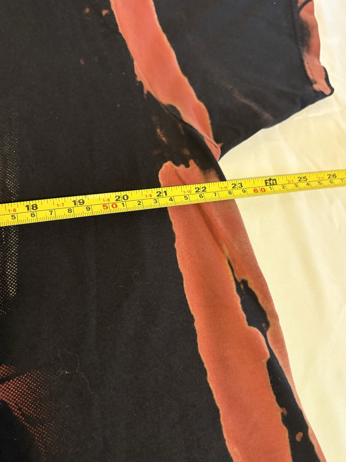 Marvel Deadpool Graphic T-Shirt Black Red Size XL Custom Distressed