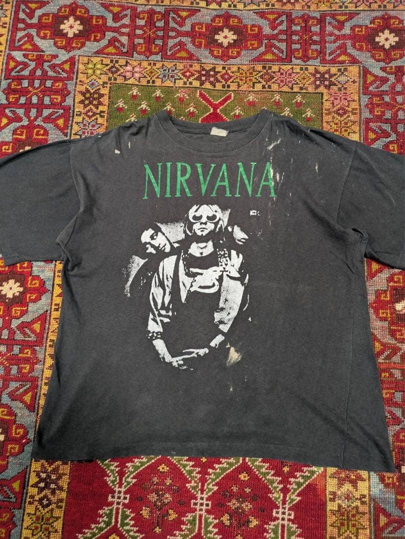 NIRVANA 90s Vintage Rock Band T Shirt Large Authentic Collectible Item