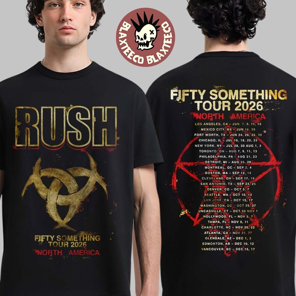 Rush Stage Logo Shirt Fifty Something Tour 2026 Tee