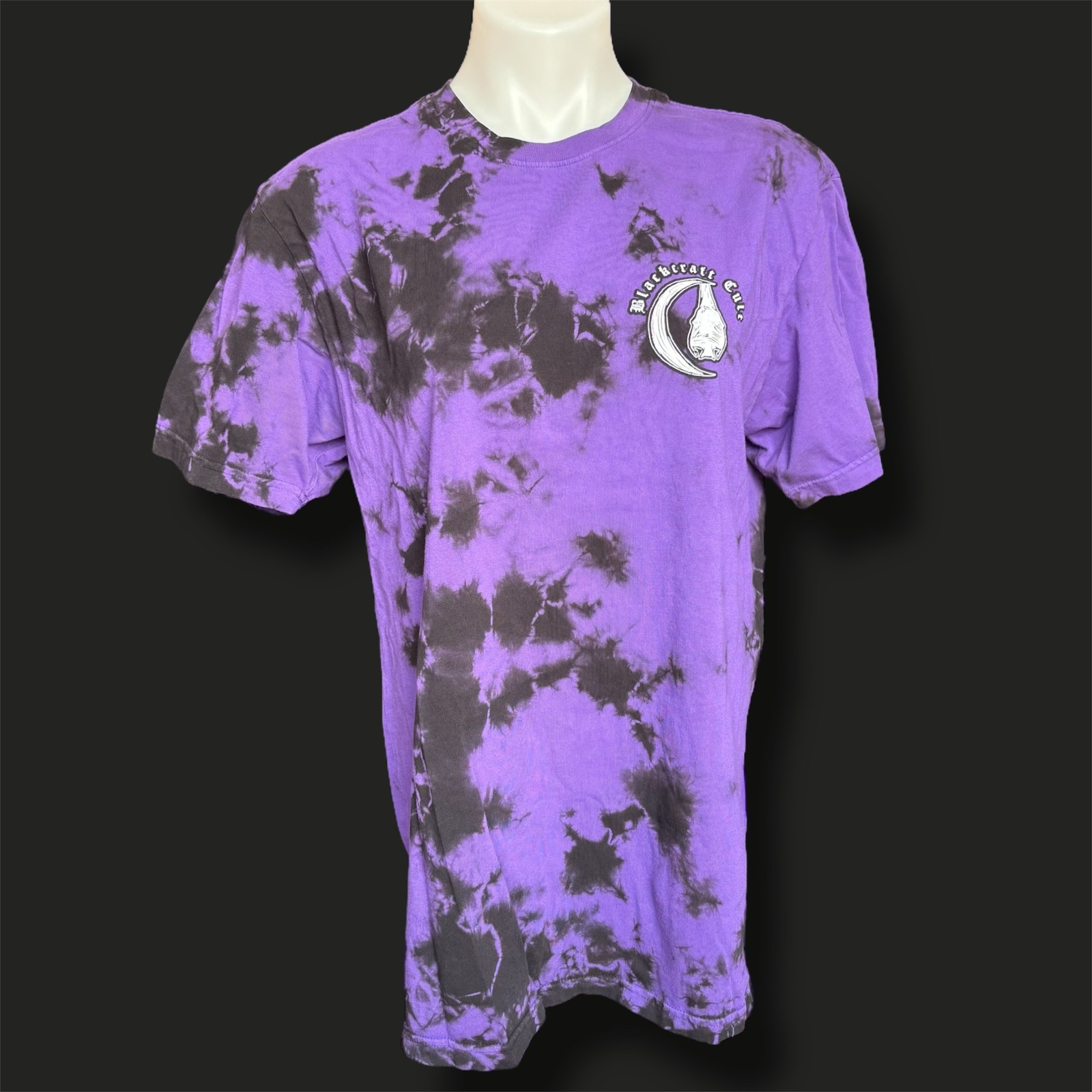 BlackCraft Cult T-Shirt Men’s L Batts Tie Dye Halloween Goth Witch