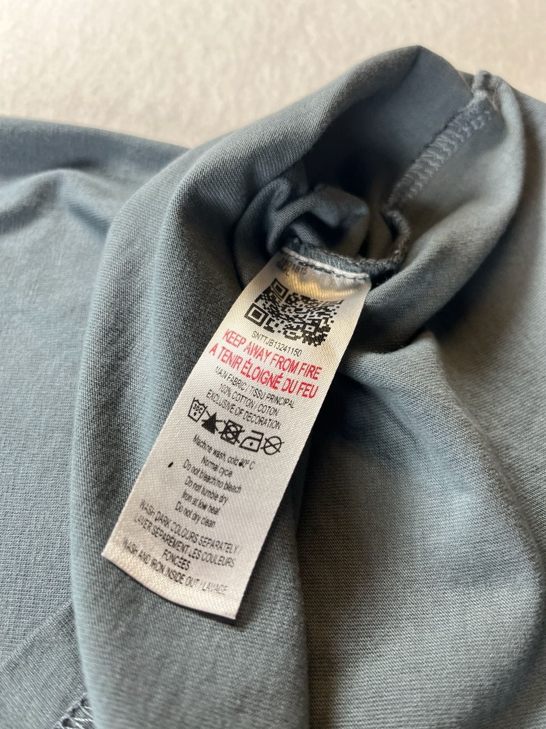 Sonneti London Crew Neck Essential T-Shirt in Grey Blue Athleisure