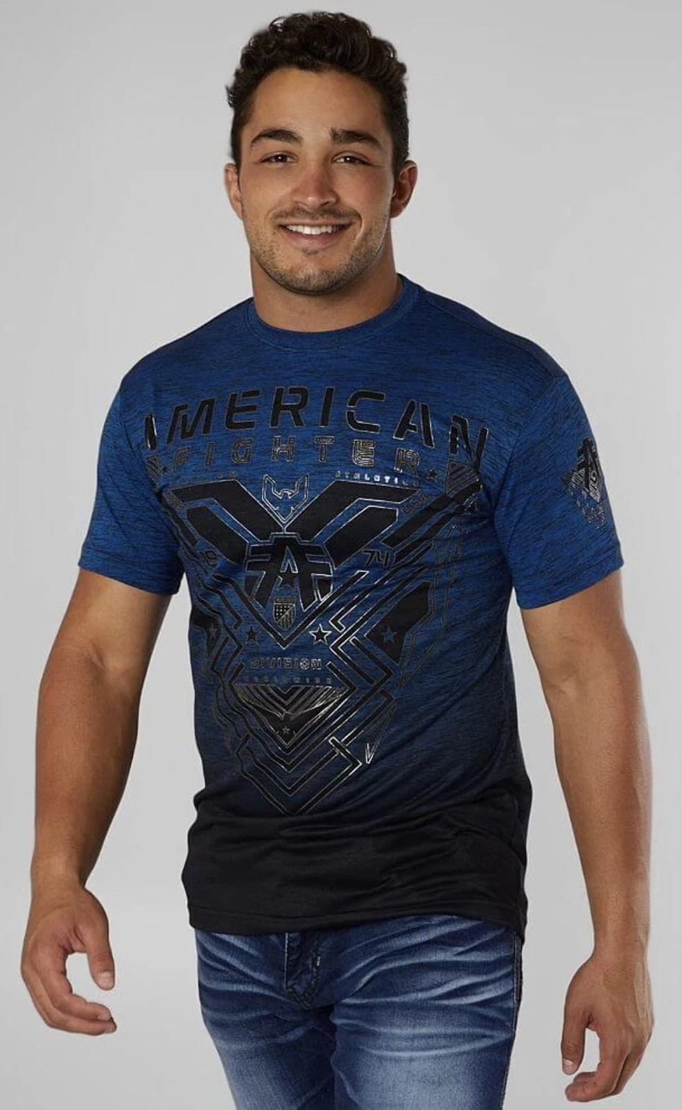 AMERICAN FIGHTER Men’s T-Shirt DURHAM TEE Athletic Biker XS-4XL $40