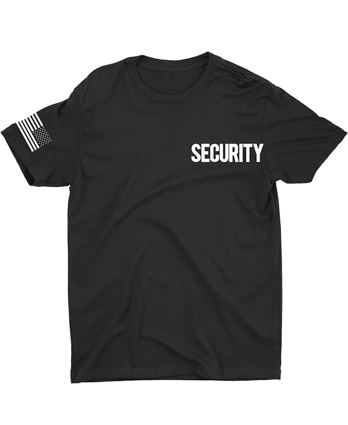 Security Guard T-Shirt Front & Back Flag Print School Church Wedding Events