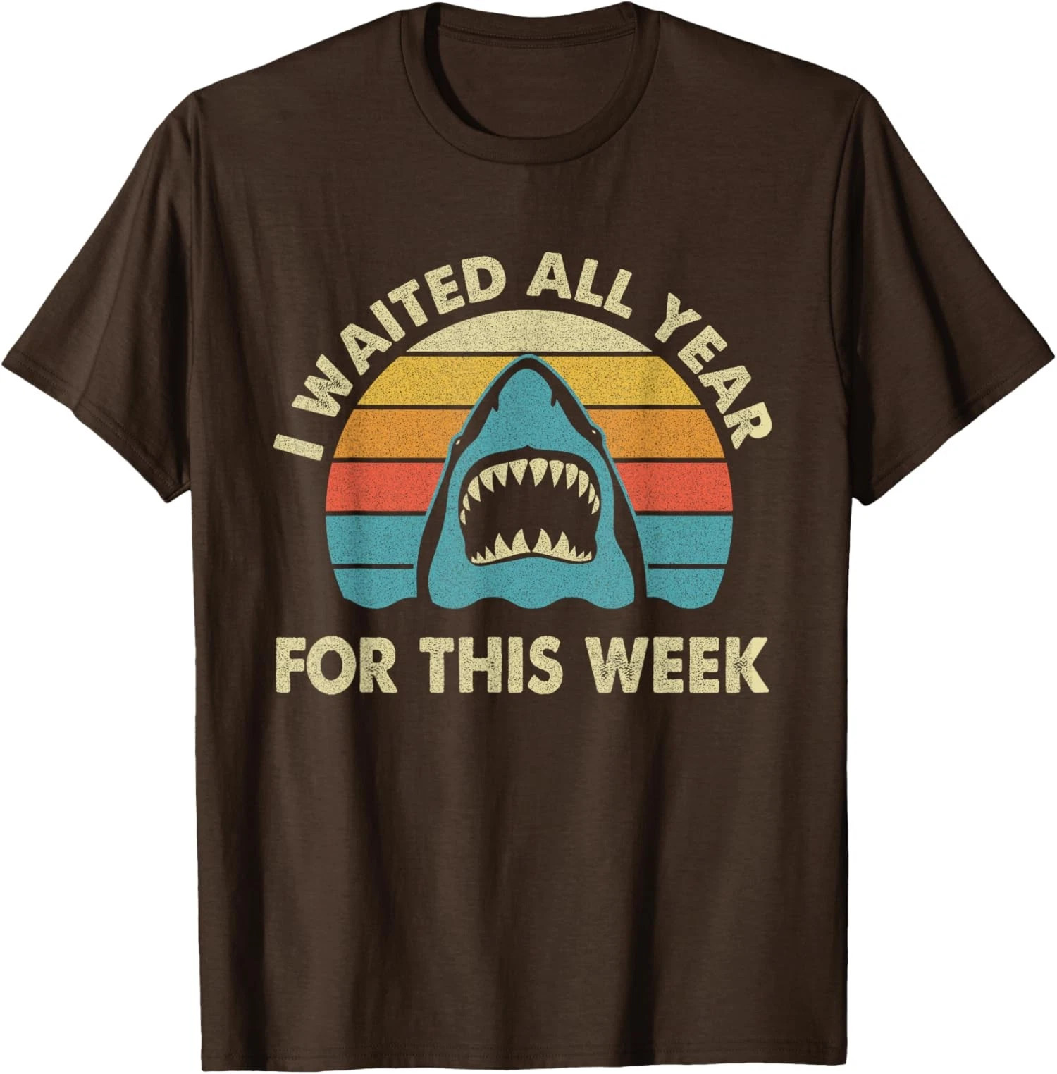 I Waited All Year For This Week Shark Lover Shirt Ocean Graphic Tee