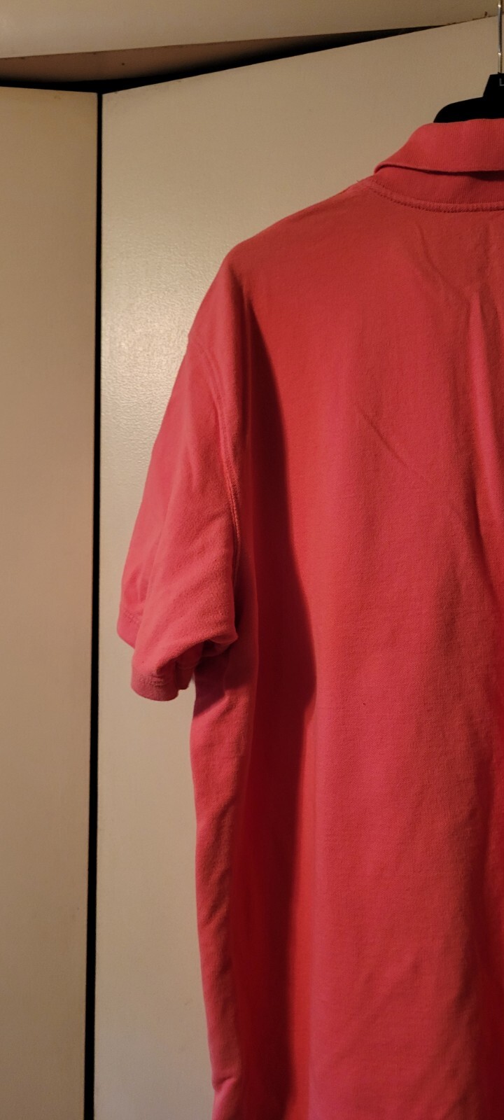 St Johns Bay XXL 2XL Mens Polo Shirt Short Sleeve Easy Care Pockets Pink Salmon