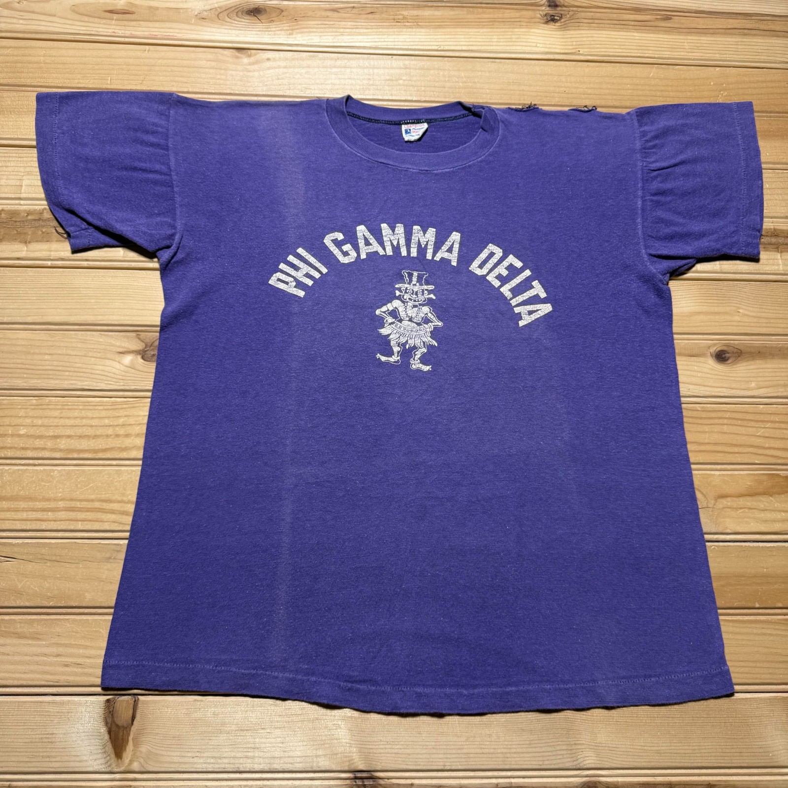 Vintage 50s Phi Gamma Delta Fraternity Single Stitch Champion T-Shirt – Large