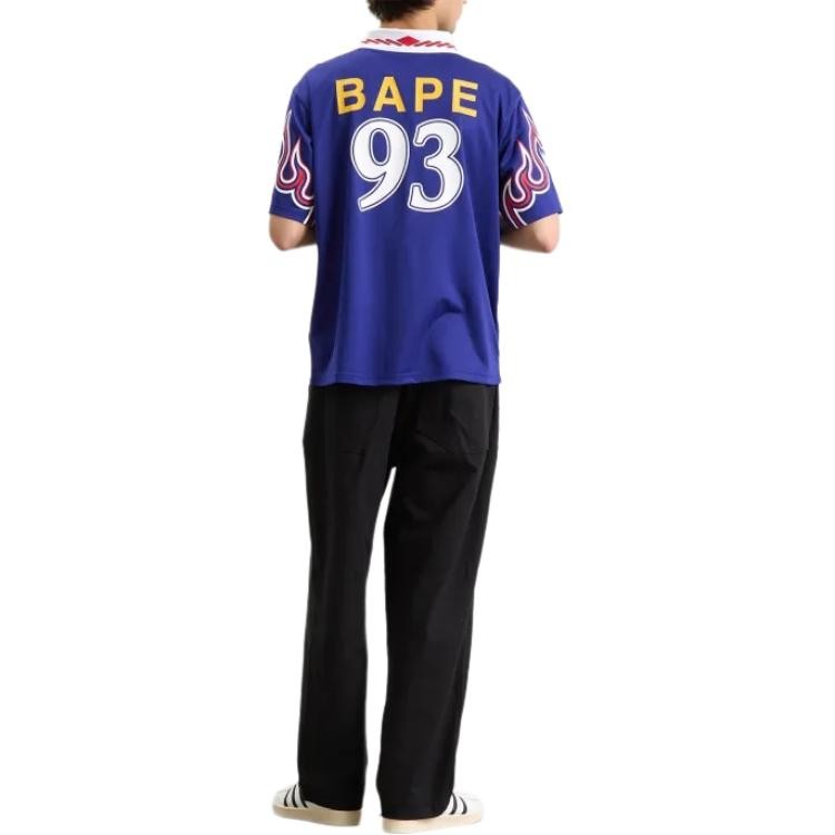 Adidas Originals x BAPE SSL FLAME JERSEY Polo Shirt Unisex KF4914 Men’s Size