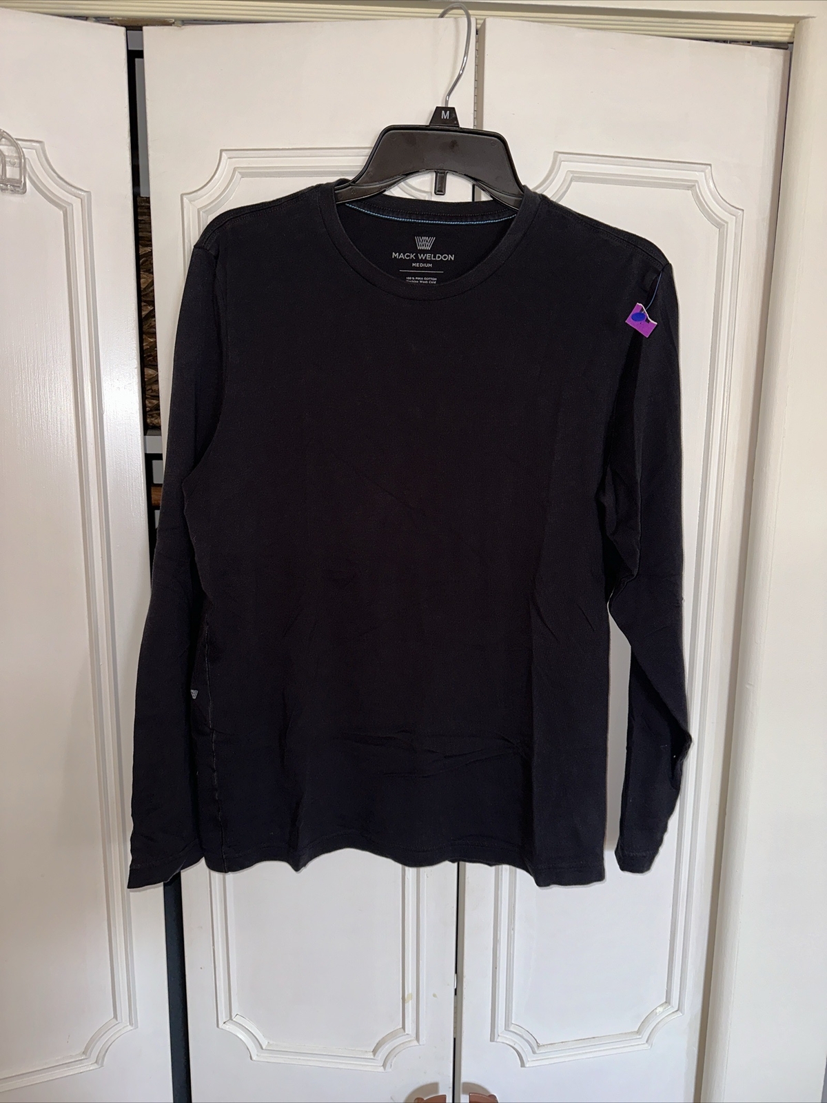 Mack Weldon Pima Cotton Daily Wear Long Sleeve Tee Shirt Men’s S/M Slim Fit