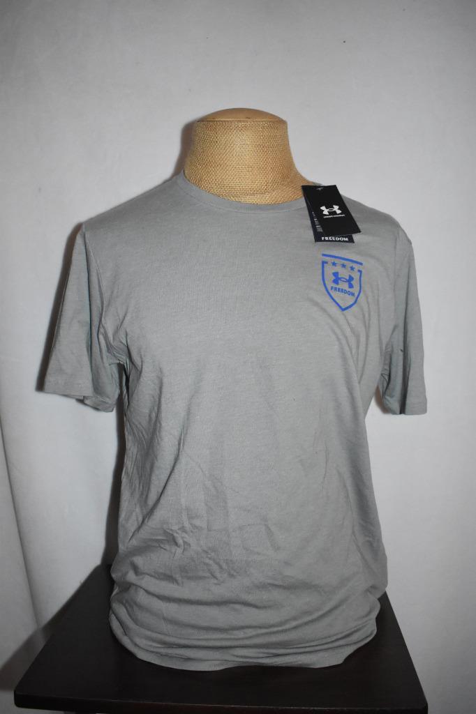 Under Armour Men’s Freedom Eagle T-Shirt Steel Heather/Team Royal Large 1382993