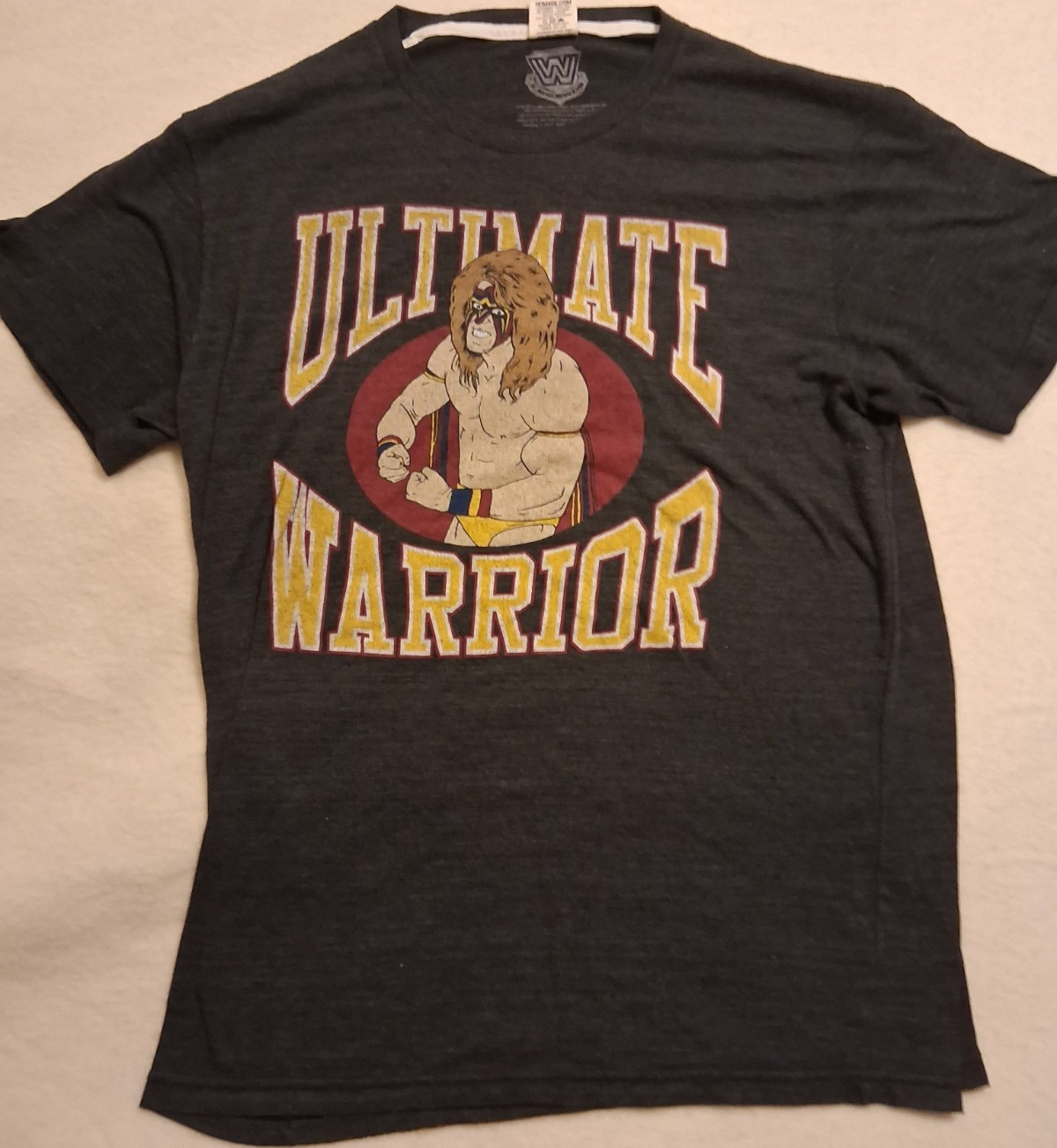 Ultimate Warrior WWE WWF Graphic T-Shirt Dark Gray Men’s Size L Large