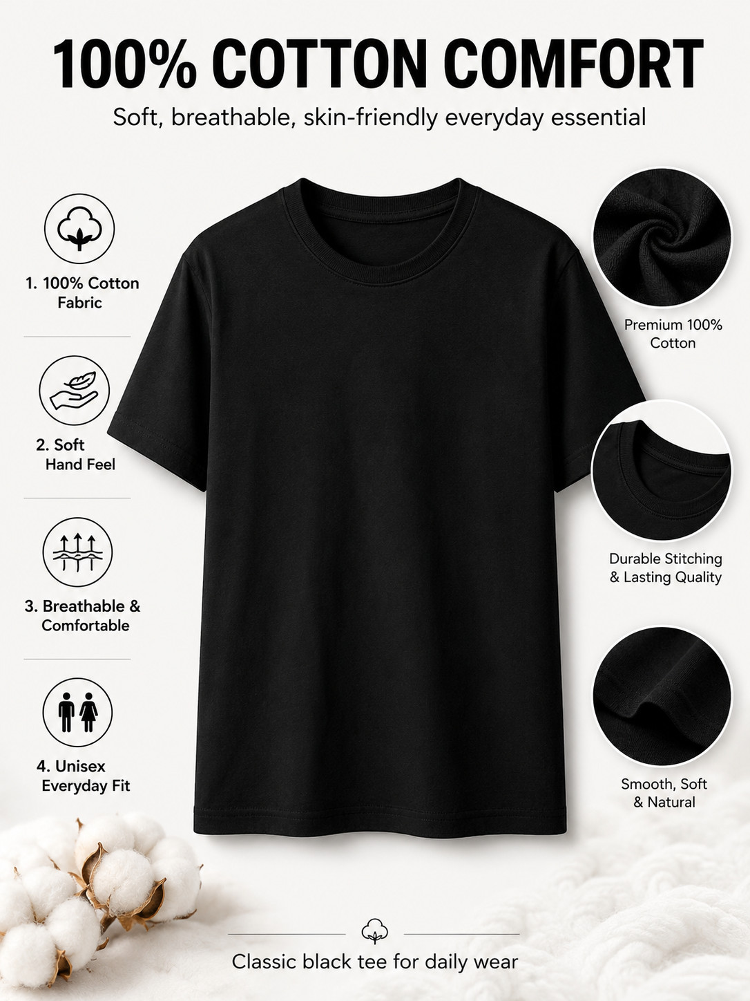 Men’s Oversized Cotton T Shirt Unisex Streetwear Tee LEGEND Graphic Back Print