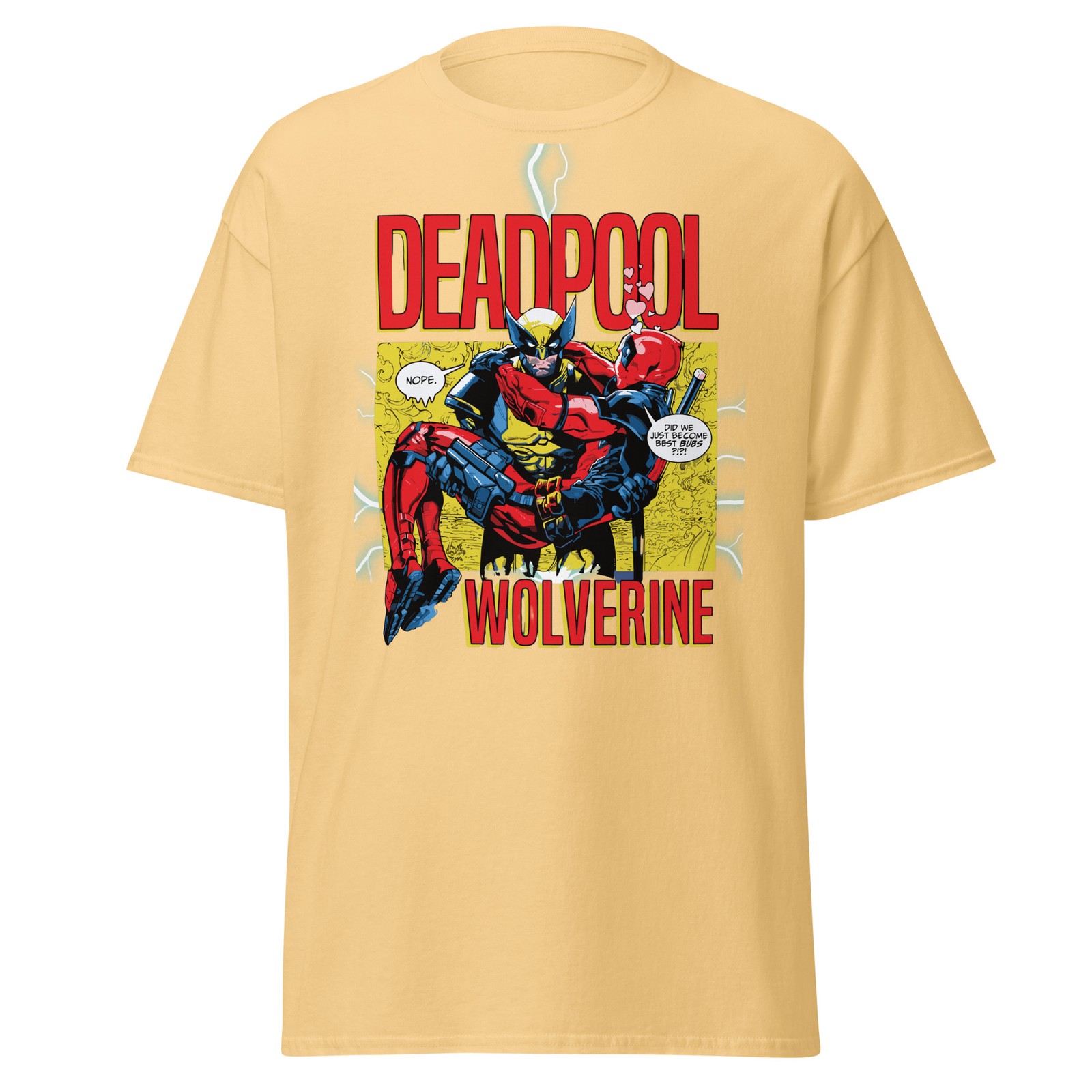 MARVEL DEADPOOL WOLVERINE LOVE Unisex classic tee SHIRT