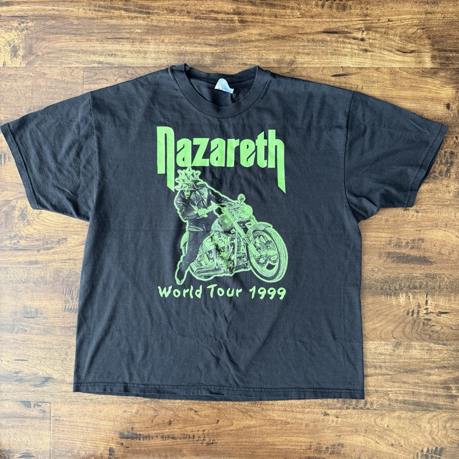Vintage Nazareth World Tour 1999 T-Shirt Black Green XL Graphic Tee