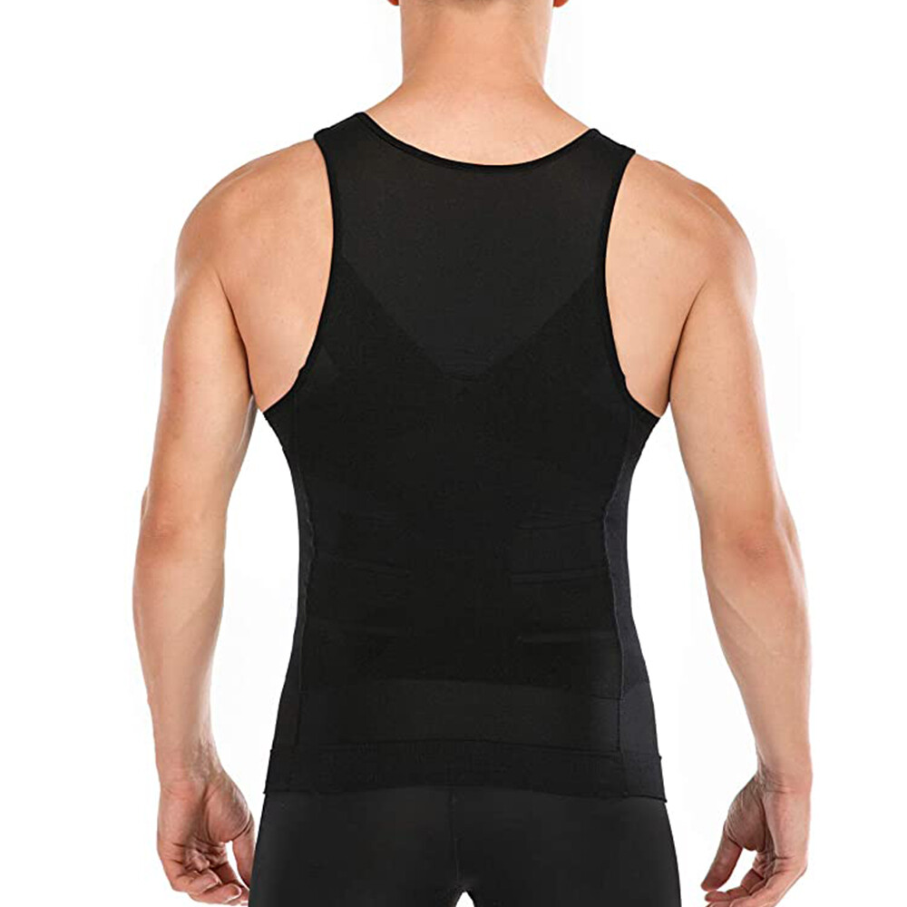 Men’s Compression Shirt to Hide Gynecomastia Moobs Slimming Body Shaper Vest Top