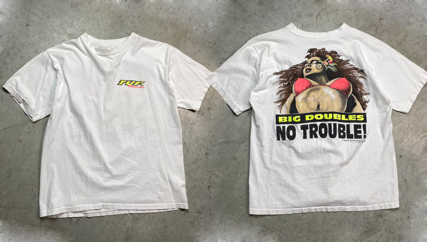 Vintage 1992 Ronnie Tichenor Signed TUF Racing Motocross Single Stitch T-Shirt