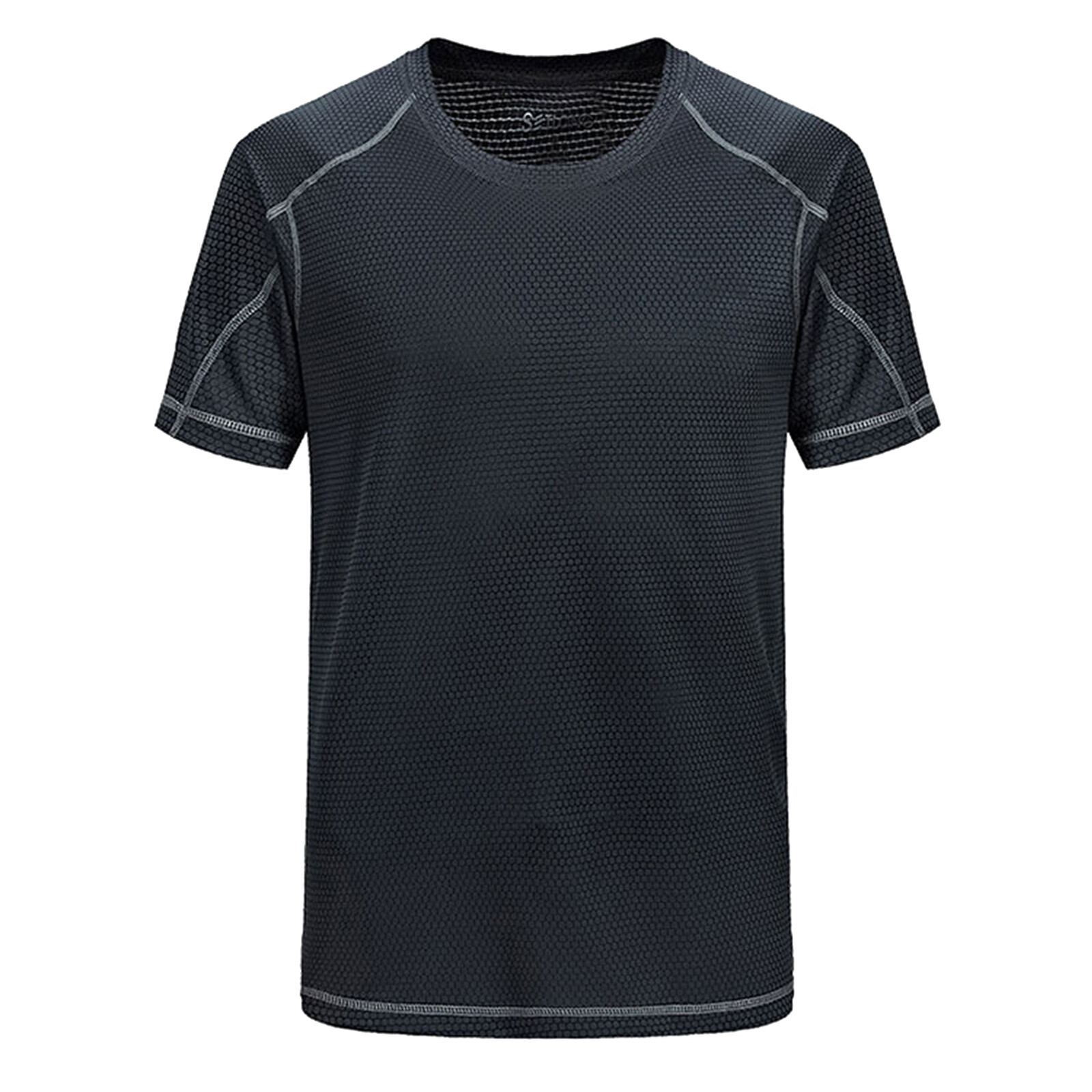 Men Swim Shirt Short Sleeve Uv Shirt Athletic Quick Dry Tshirt Tee New