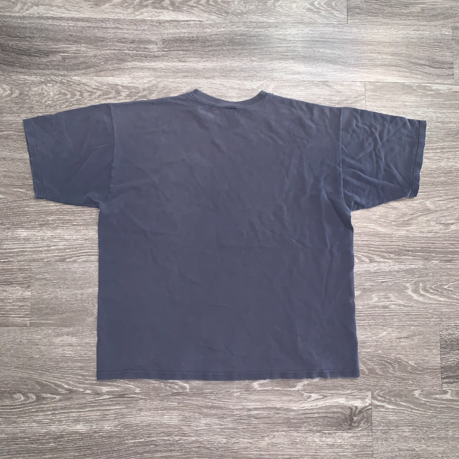 Vintage Faded Blue Microsoft SQL Server 7.0 Embriodered Knit Tech T-Shirt Sz. XL