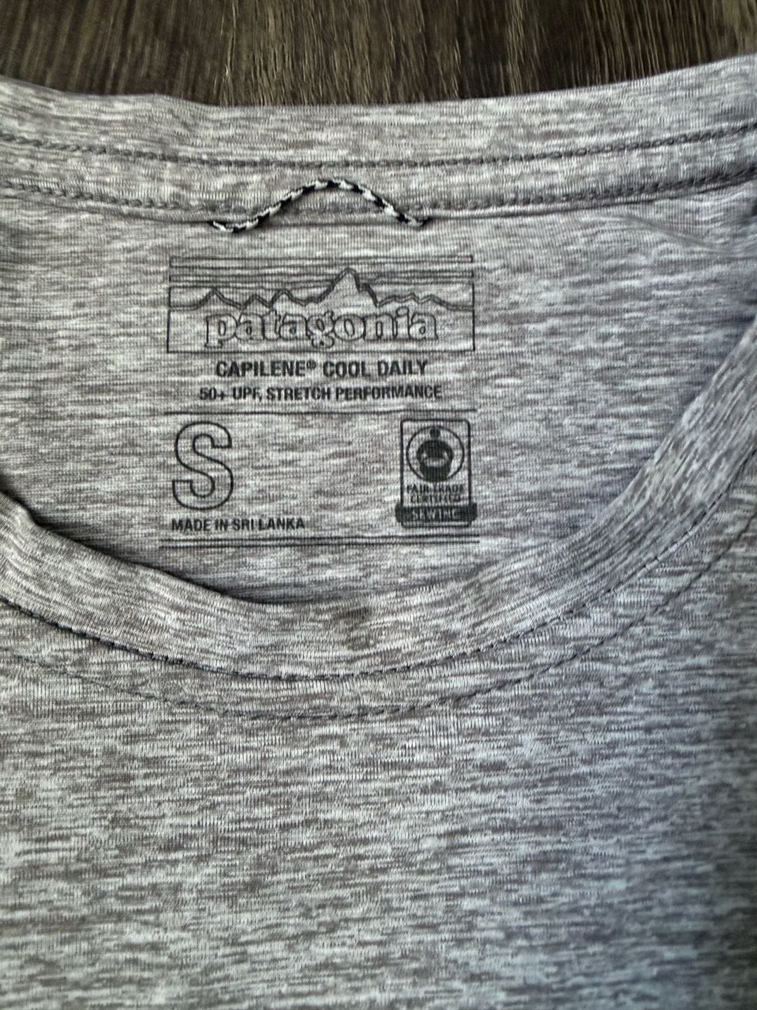 Patagonia Men’s Capilene Cool Daily Graphic Long-Sleeve Shirt in Feather Grey