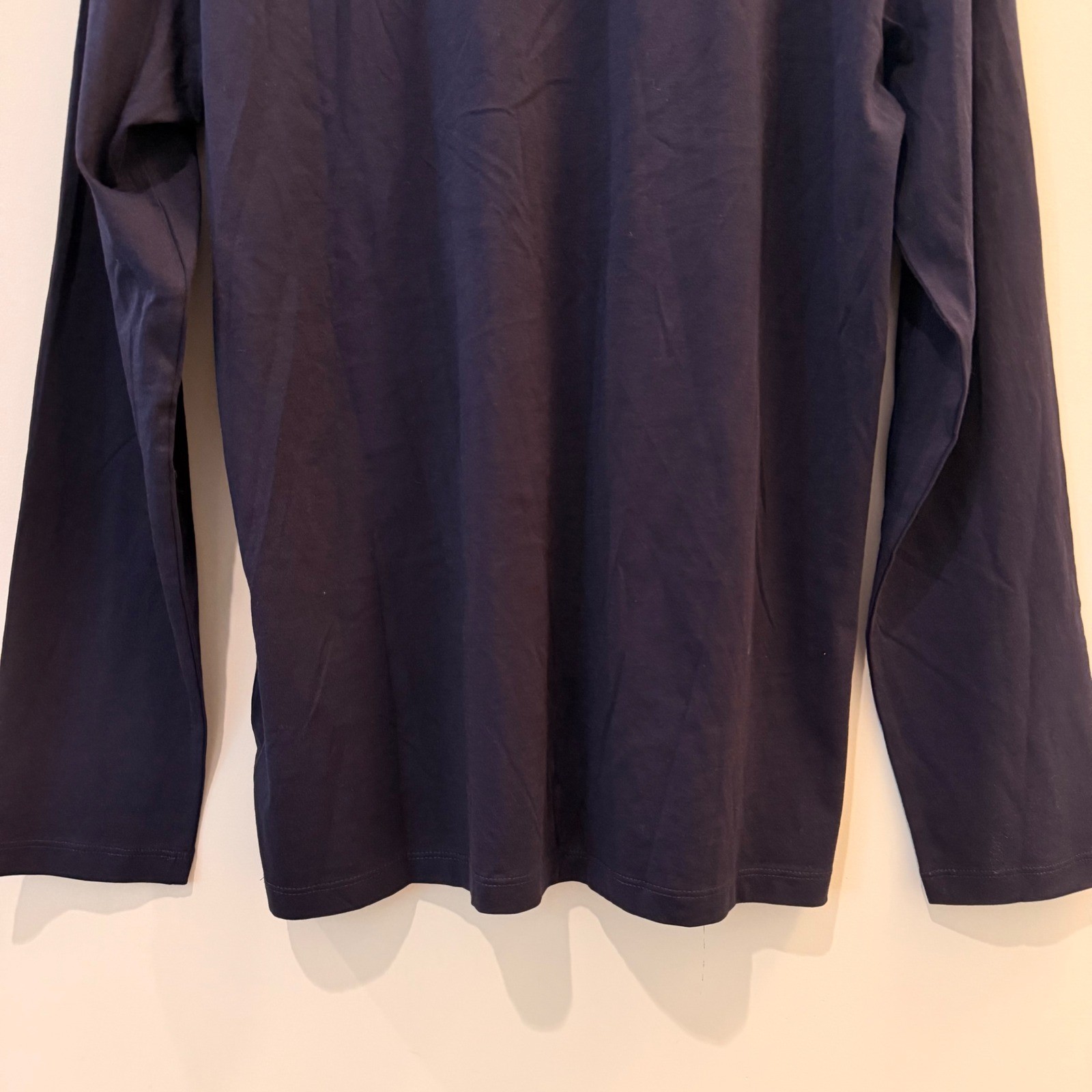 Quince Tee Set 100% Pima Cotton Luxe Touch Long Sleeve Lot of 2 Olive Navy NWOT