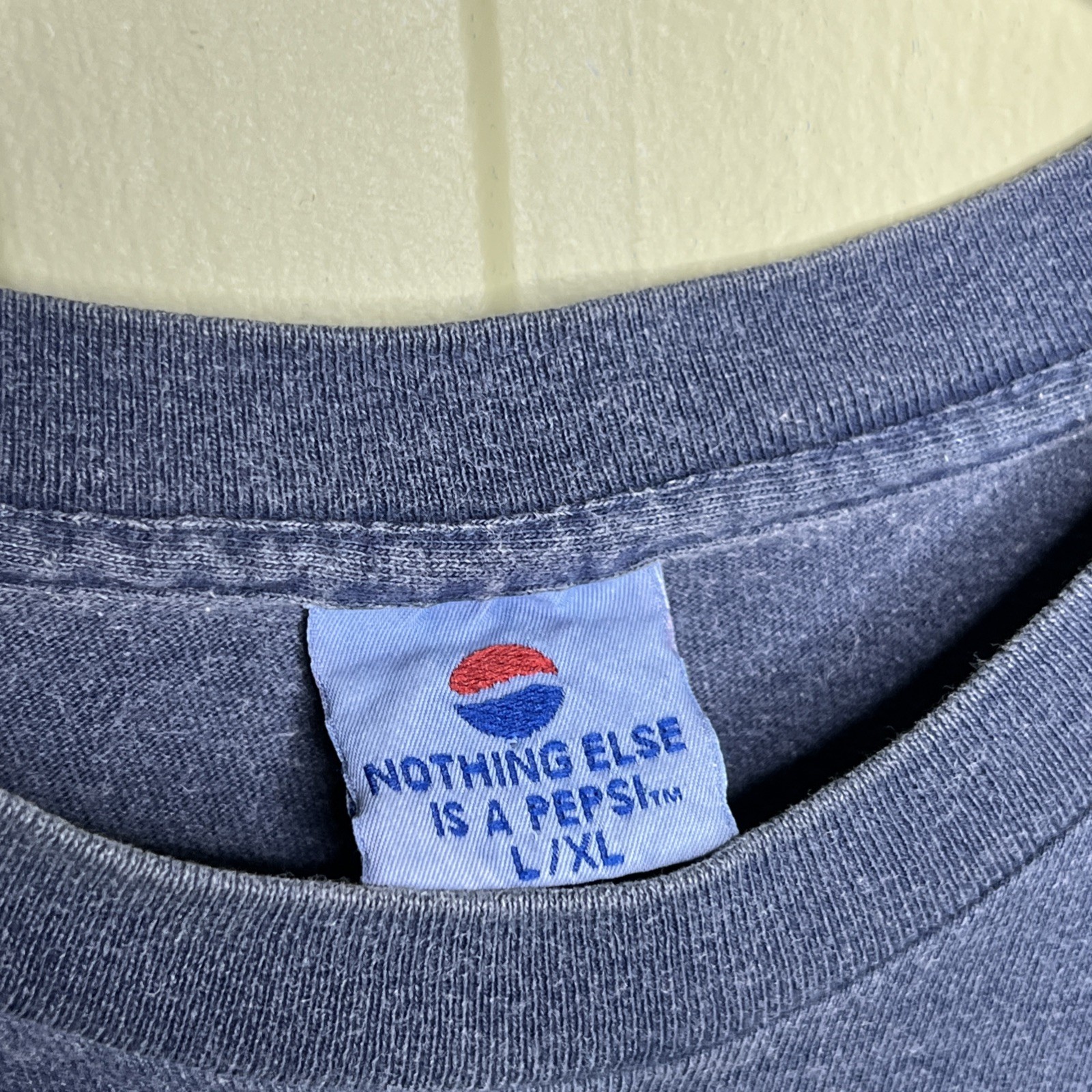 Vtg Pepsi 100 Percent Guaranteed Shirt Mens L/XL Gray Nothing Else is a Pepsi