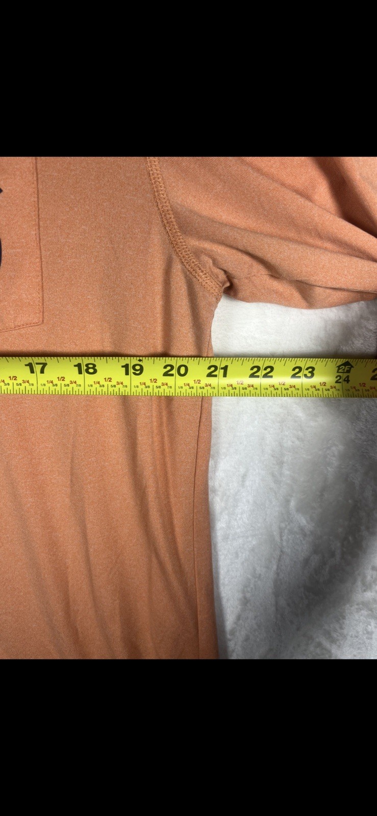 Salt Life Mens L Orange Long Sleeve Pocket Fishing Logo Boating Graphic Shirt