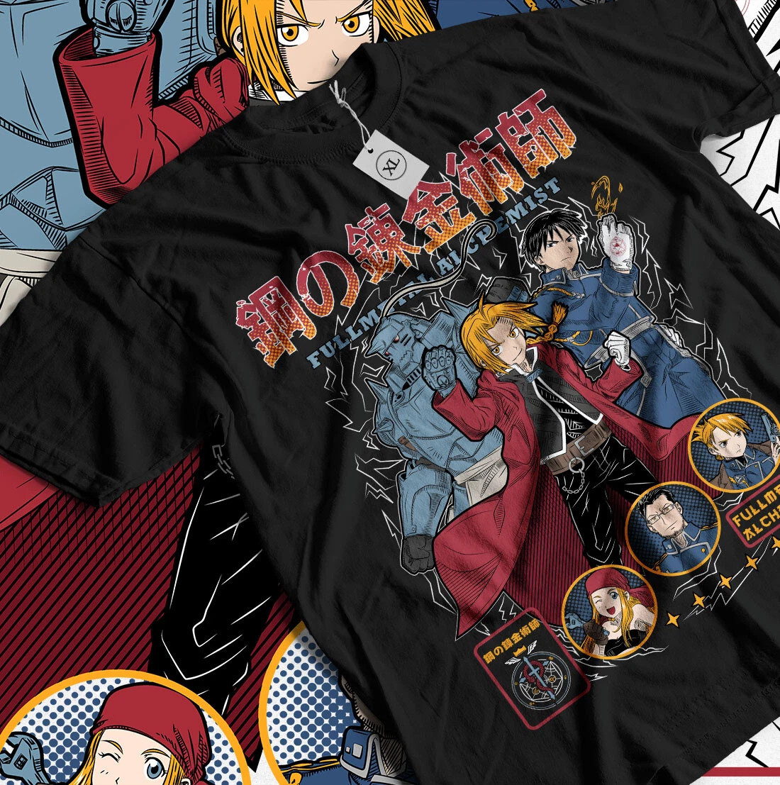 Fullmetal Alchemist T-Shirt Brotherhood Alphonse Elric Anime Gift Shirt Black