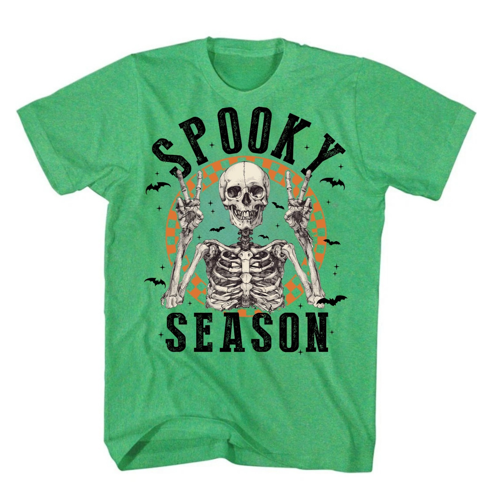 Halloween Shirt Vintage Retro Skeleton Scary Spooky Season Funny Novelty T-Shirt