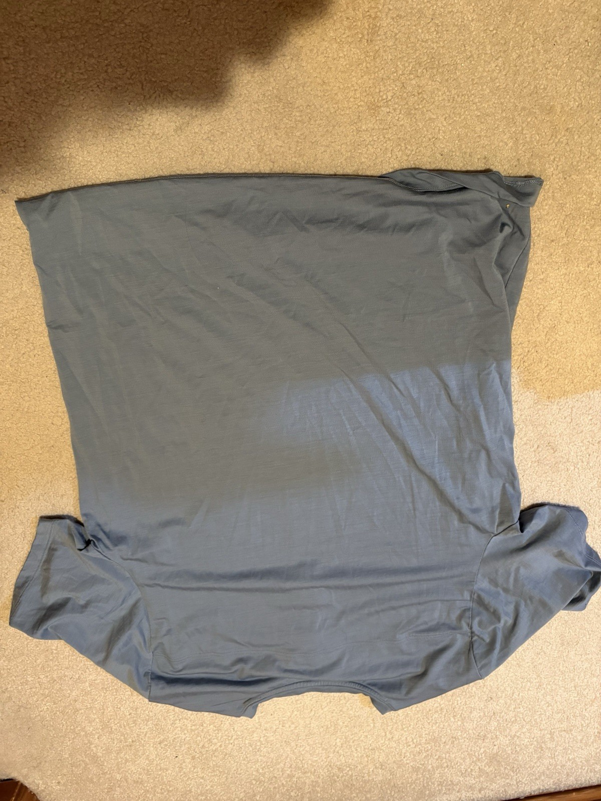 Rhone Henley Shirt Mens XL Gray Short Sleeve Merino Wool Blend Base Layer Casual