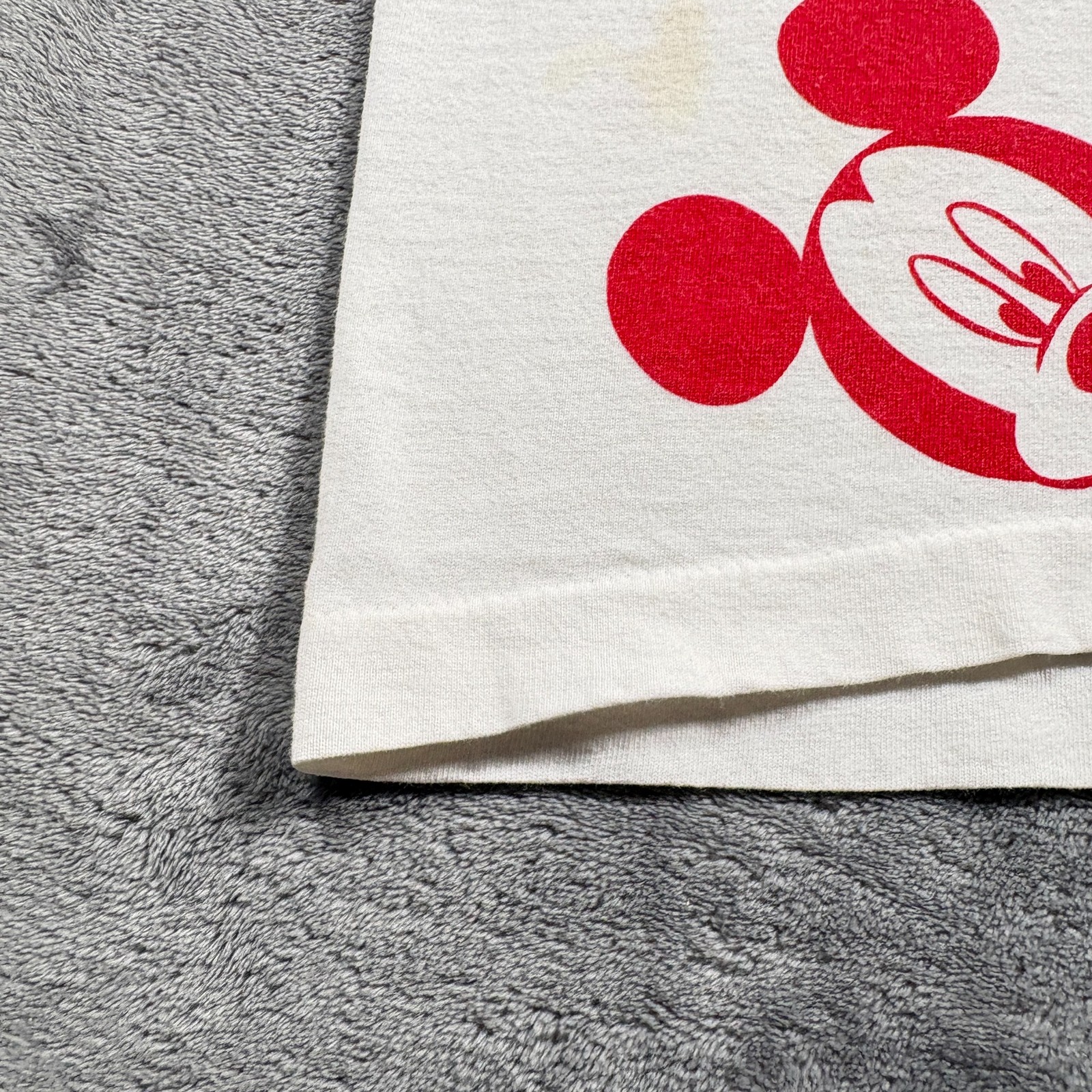 Vintage Mickey Unlimited T-Shirt Mens XL White All Over Print Cartoon DIsney