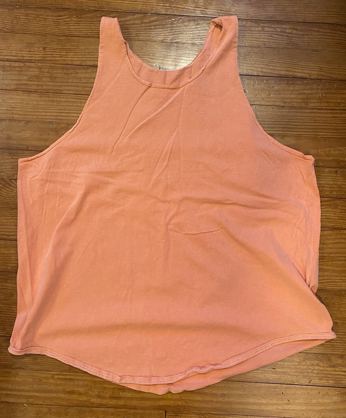 Unbranded Faded Orange XL Men’s Heavy Cotton Tank T-Shirt
