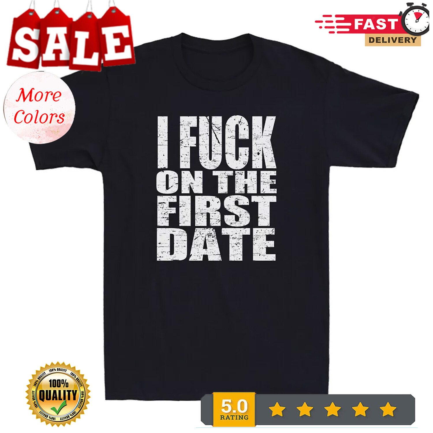 2025/I Fuch On The First Date Pickup Line Funny Sarcastic Saying Vintage Men T-S