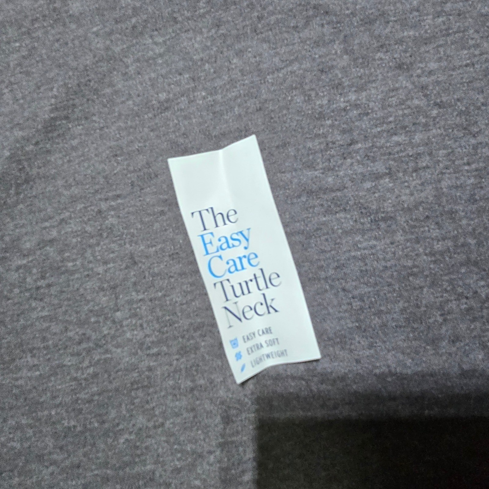 new Croft & Barrow Turtleneck Mens Large Gray Easy Care Extra Soft