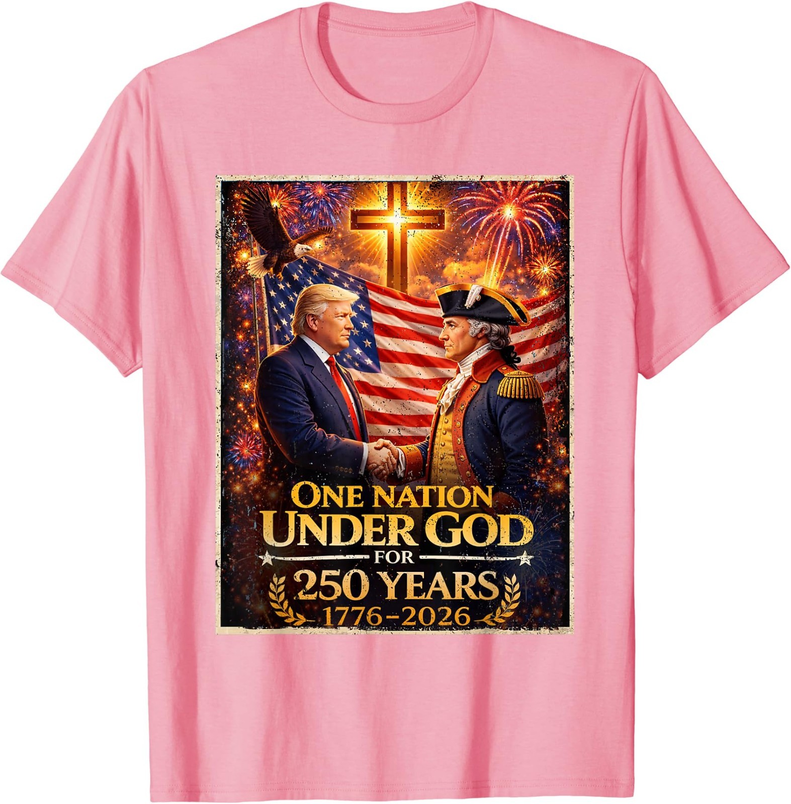 250 Years America Anniversary 250th Trump Washington T-Shirt