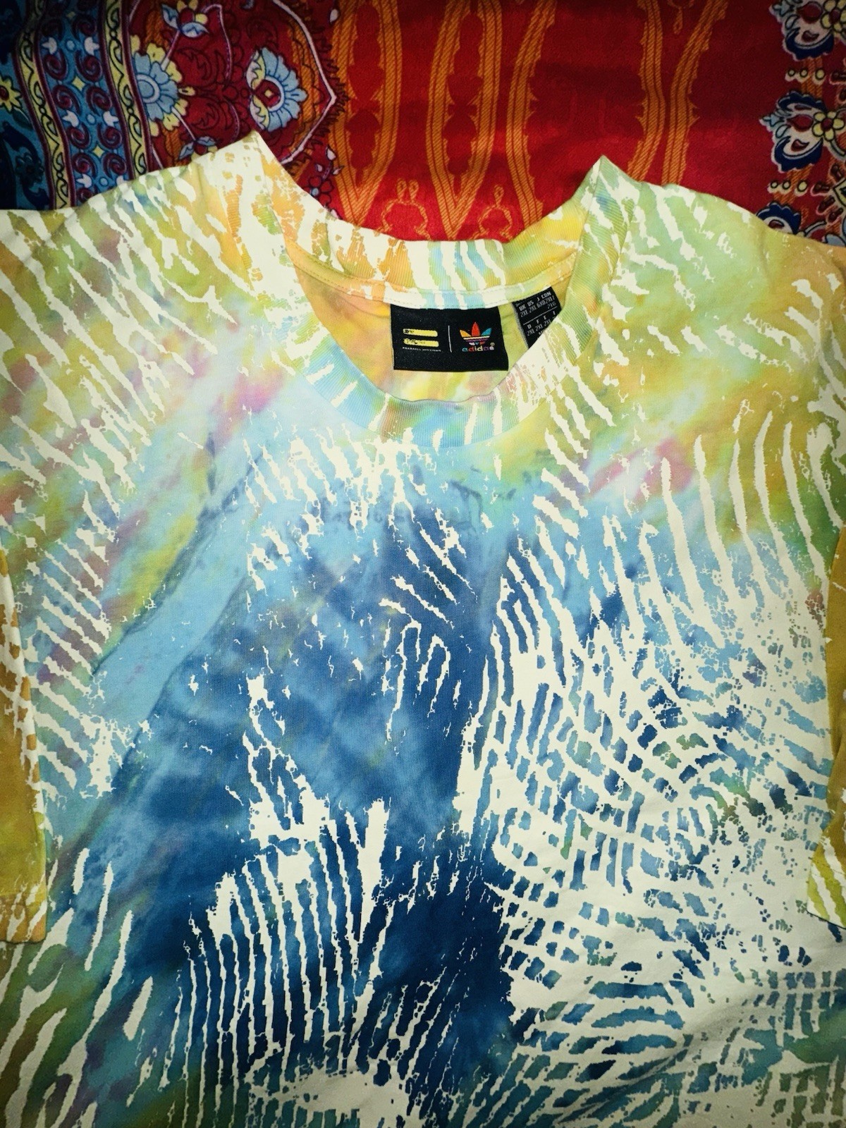 adidas Originals x Pharrell Williams Hu Men’s Tie-Dye Crew T-Shirt 2XL