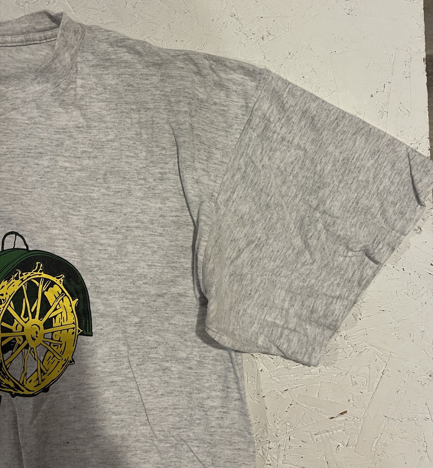 Vintage John Deere Shirt Mens 2XL Tractor 1936 D Gray Short Sleeve Farm