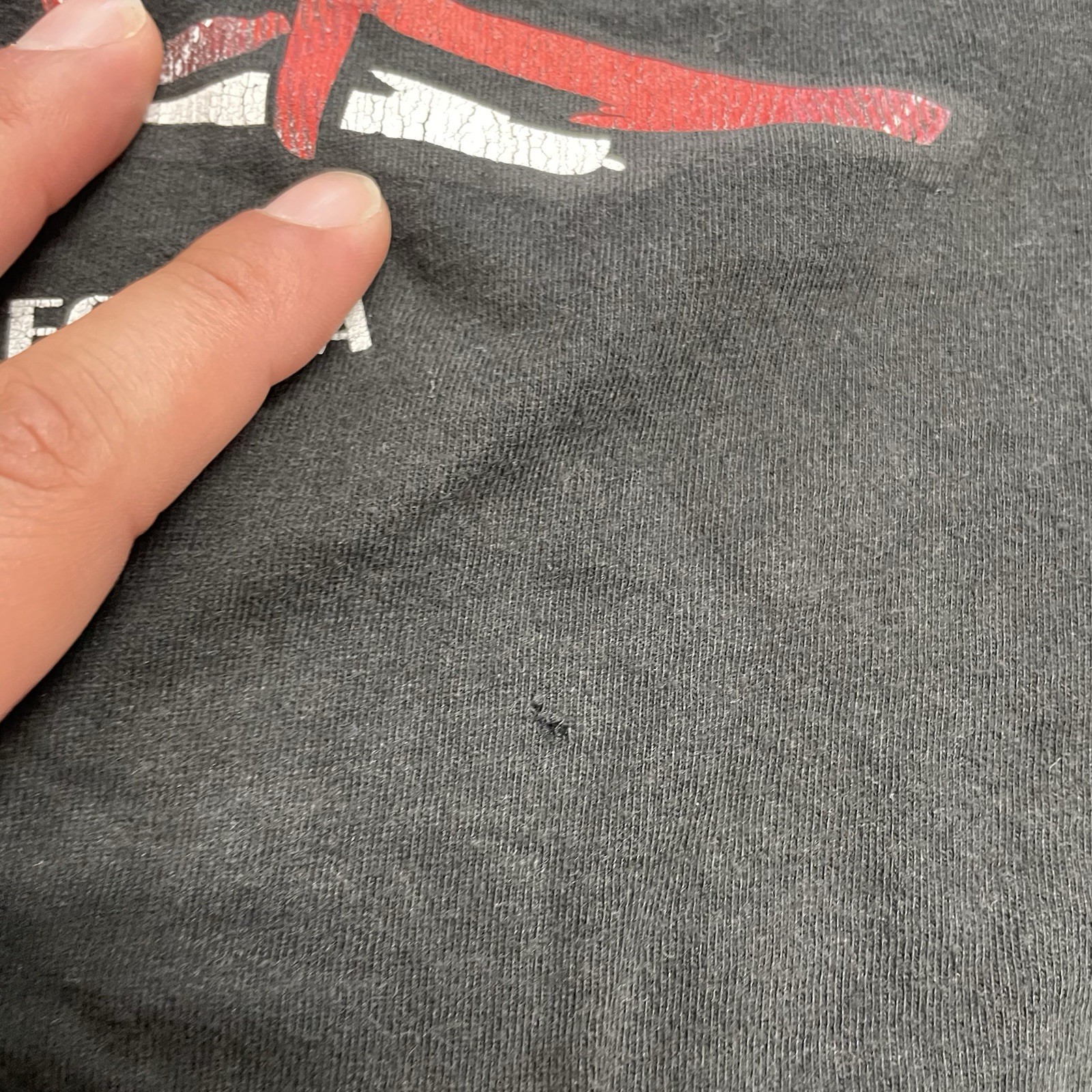 Quiksilver Men’s Black California Graphic Logo Crew Neck Tee 2XL Double-Sided
