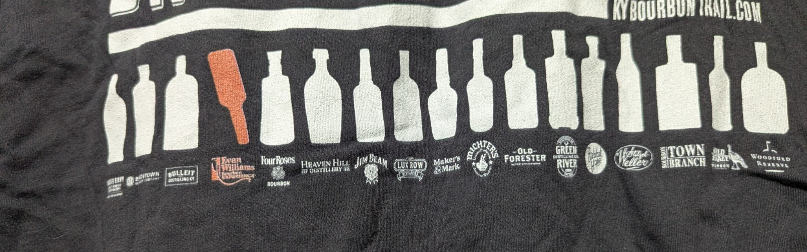 Evan Williams Bourbon Experience Gray Long Sleeve T Shirt L~ 17 Distilleries