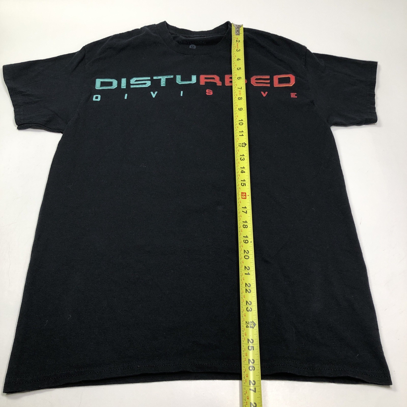 Disturbed Divisive Band Logo Double Sided Medium Black T Shirt Tour Merch Tee
