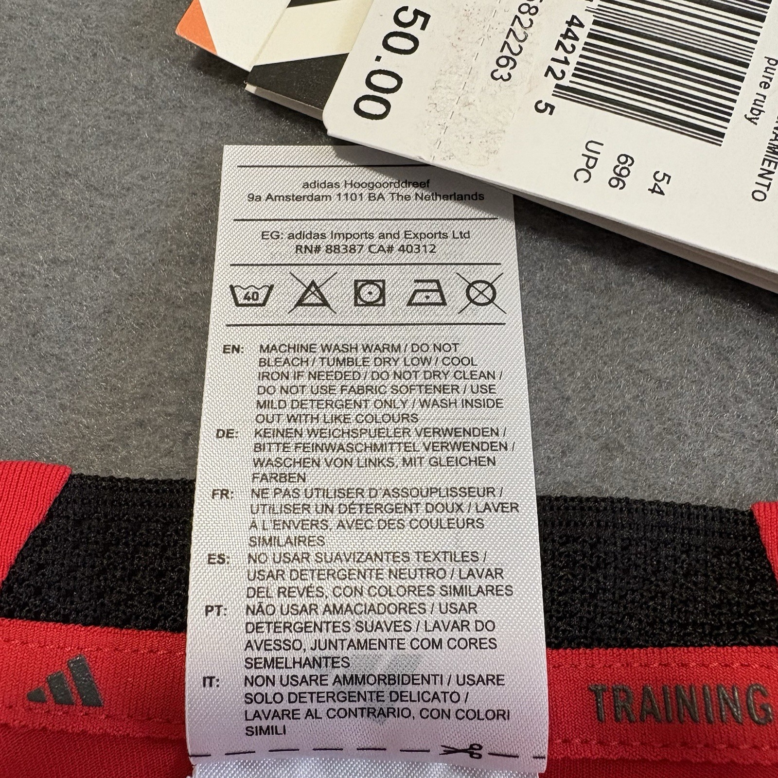 Adidas D4T TEE Training T-Shirt Men Large Red JY6341 Climacool Performance NWT