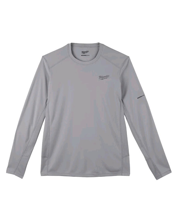 Milwaukee XL Men’s Work Skin Gray Light Performance Long-Sleeve T-Shirt