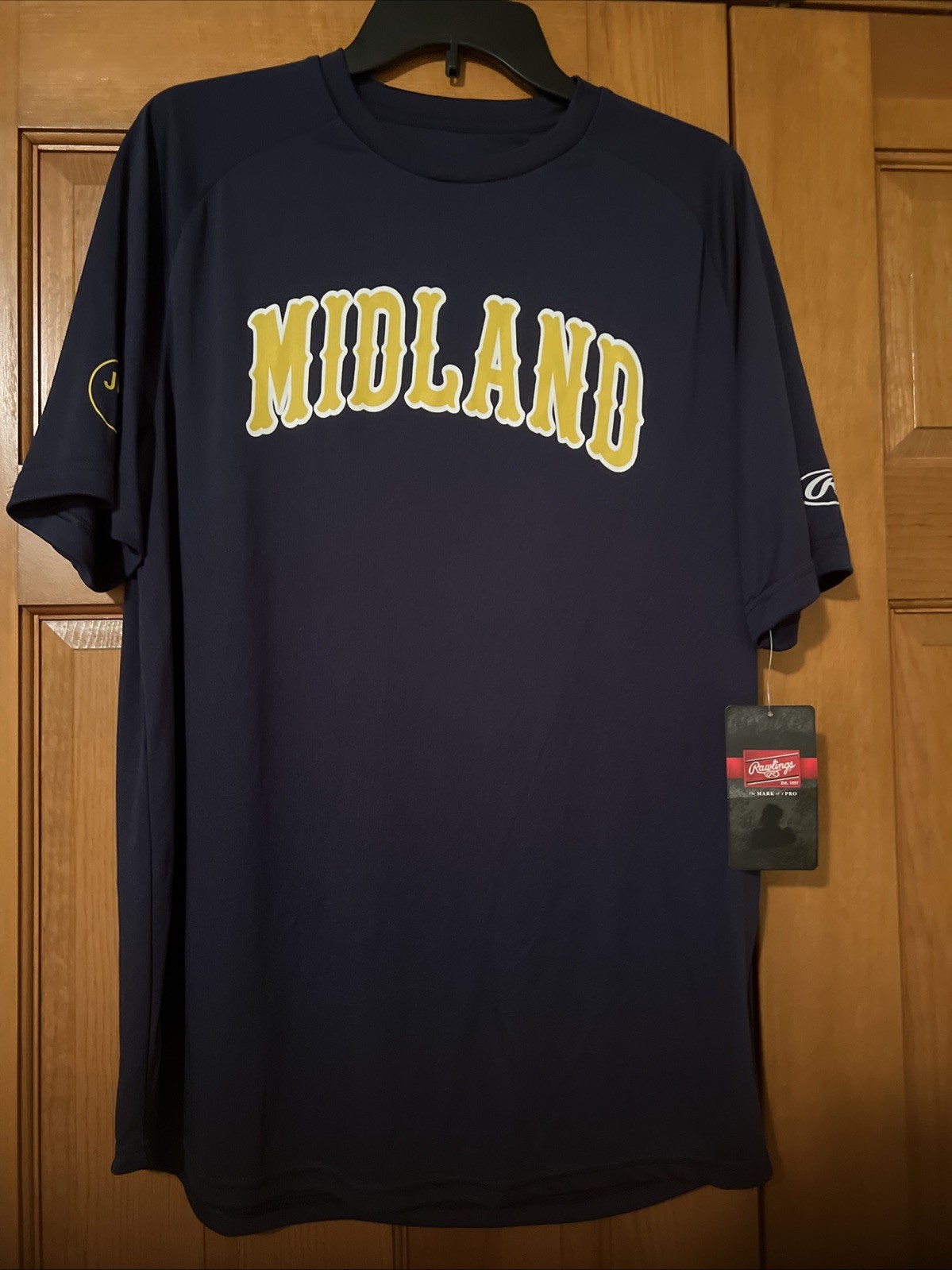Rawlings Midland (Ohio) Baseball TShirt Men’s Size Large Navy Short Sleeve NWT
