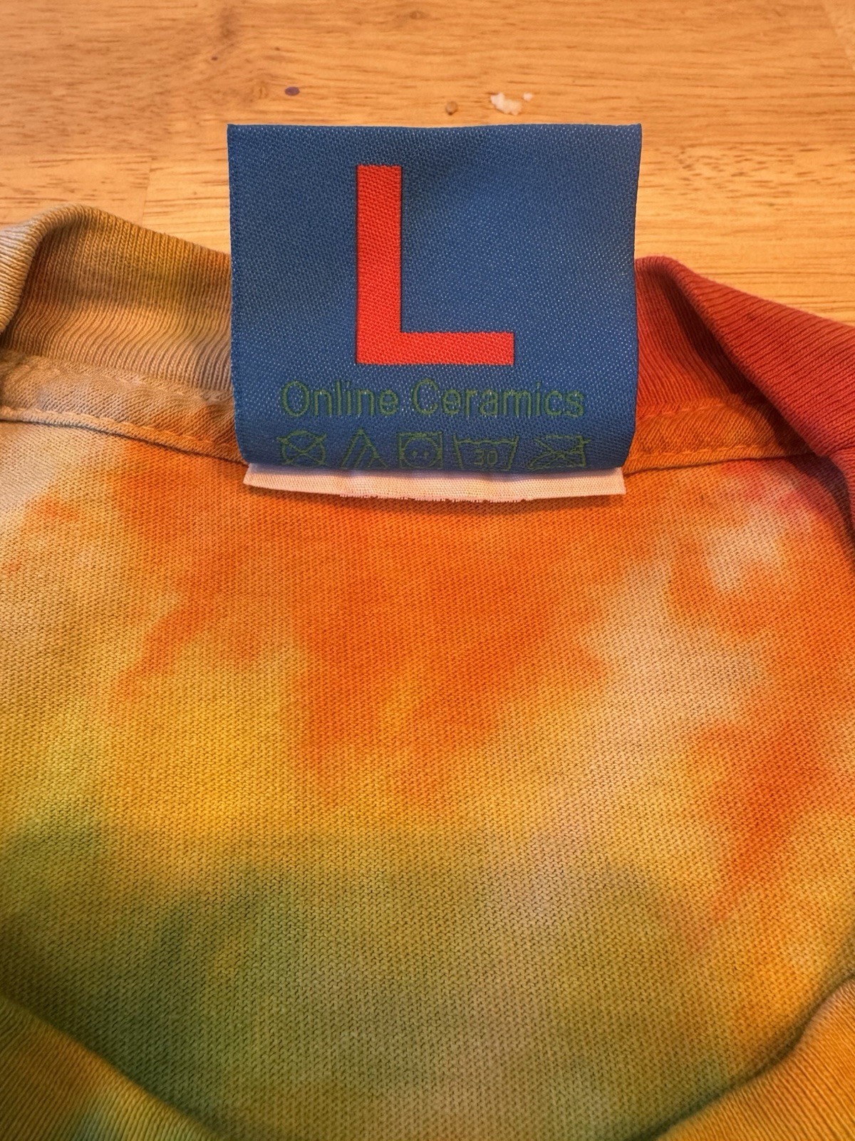Online Ceramics Summer Tour 2022 Tie Dye RAINBOW T-Shirt Size large BRAND NEW