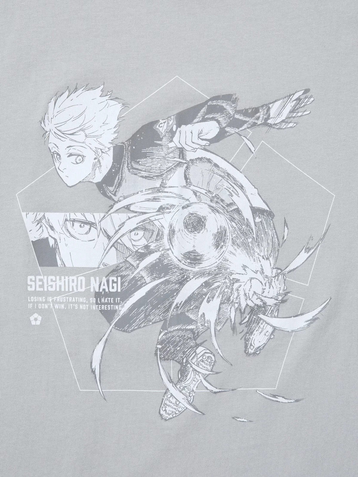 Manga UT UNIQLO T Shirt gray blue lock anime Japan XL L M S Large Medium