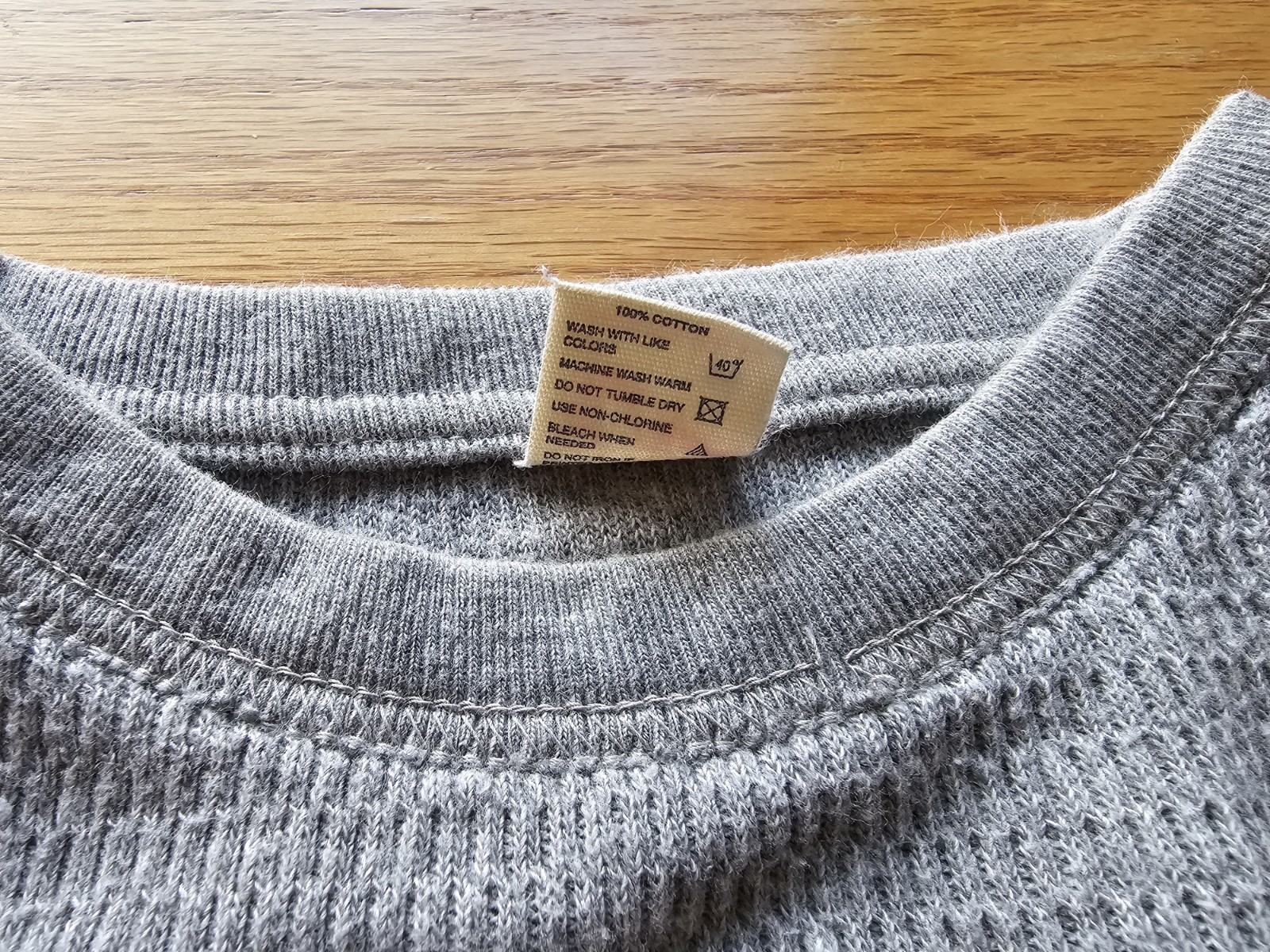 The Flat Head Gray Thermal LS Crew Neck T-Shirt – Size 40 (Fits Small)