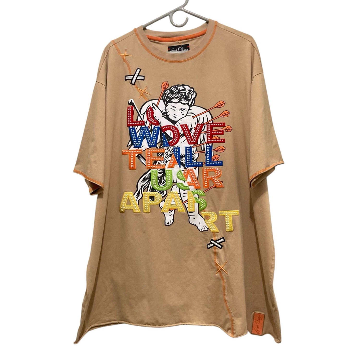 Frost Originals Love Will Tear Us Apart Cupid Graphic Beige Men’s Beaded 3XB
