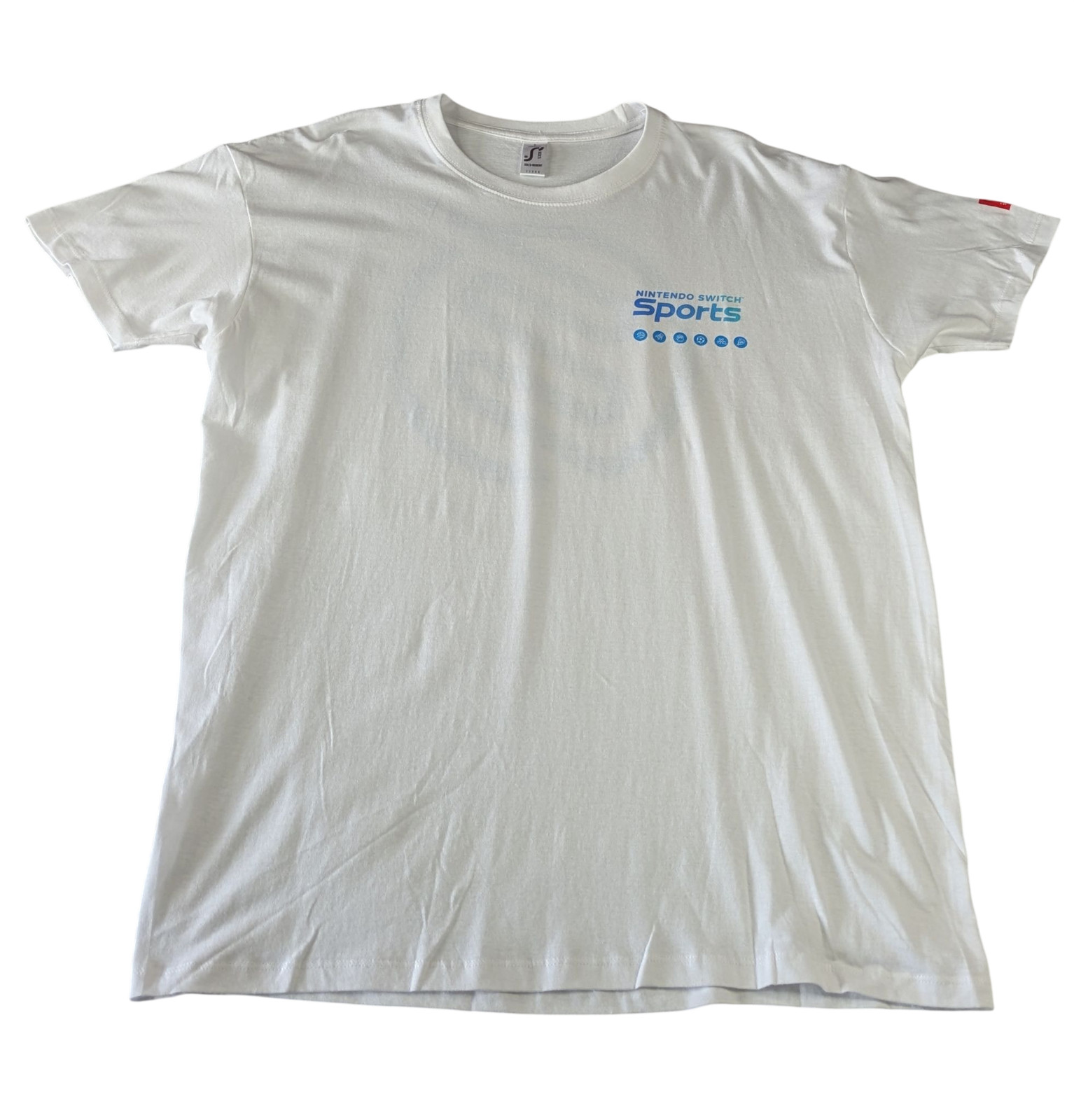 Sols T-Shirt Mens L Nintendo Switch Sports White Cotton Crew Neck Short Sleeve