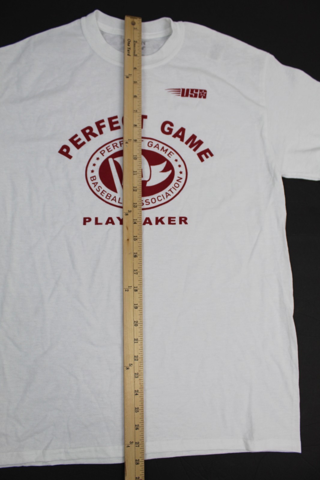 Perfect Game Baseball Association Mens White Tshirt Size Medium